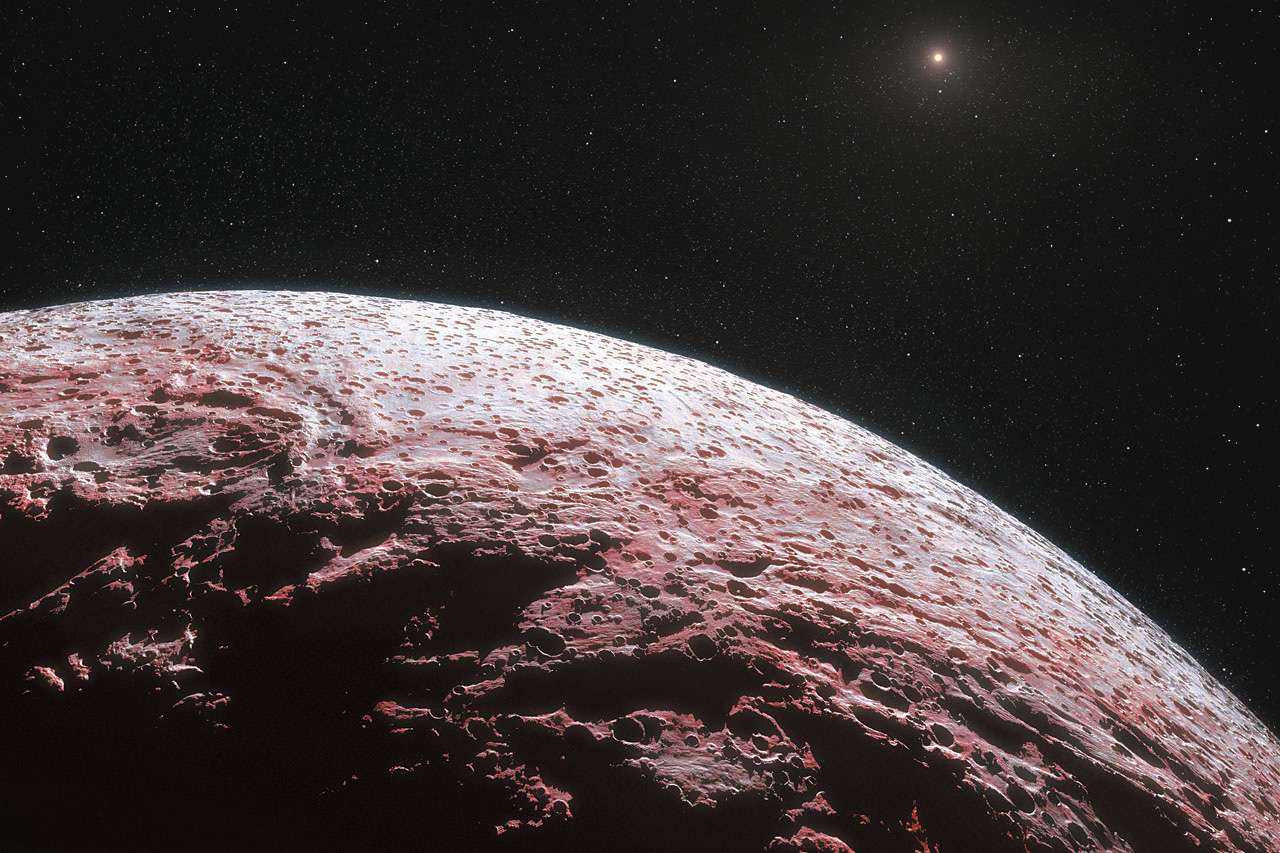 artist\s impression of Makemake's surface